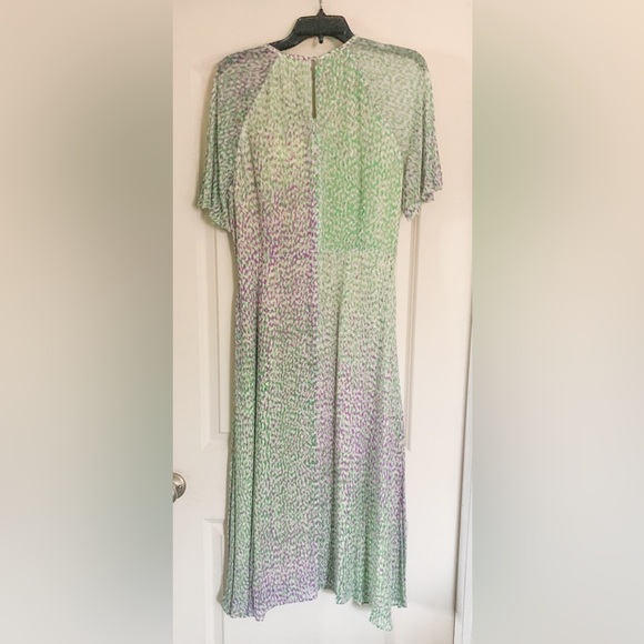 L.K. Bennett Elowen Lilac and Green Animal Print Midi Dress - Picture 13 of 16